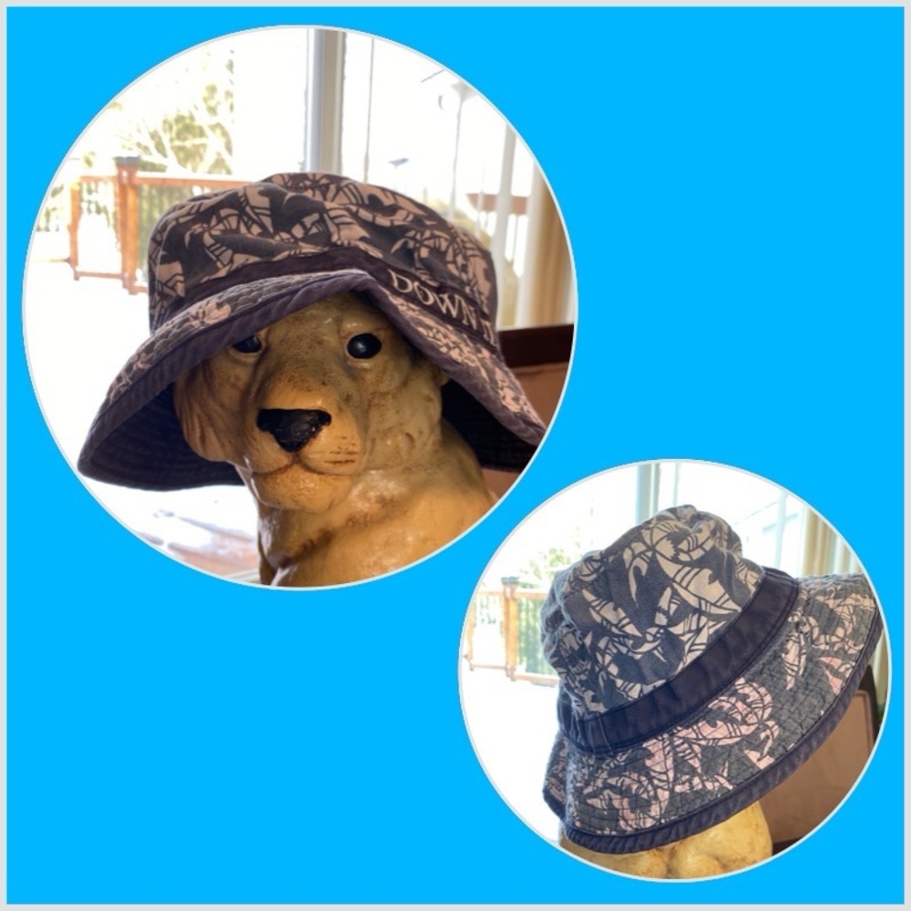 Blue/Pink Floral Tie Dye Bucket Hat